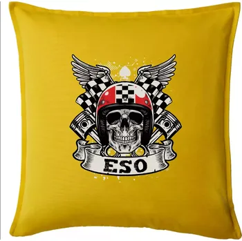 Polštář Motorkář eso - Polštář 50x50 - 50x50 - Pouze potah ( Žlutá )