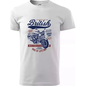British Motorcycle - Triko extra velké (5-8XL) - 6XL ( Bílá )