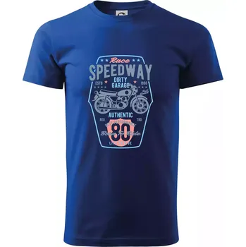 Speedway Motorcycle - Triko extra velké (5-8XL) - 7XL ( Královská modrá )