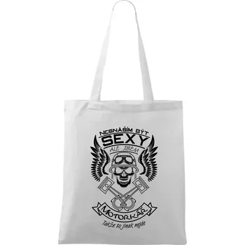 Nesnáším být sexy - motorkář - Taška bavlněná - 42 x 38 cm ( Bílá )
