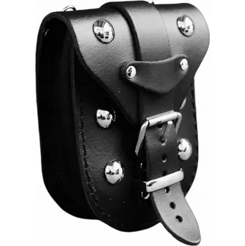 Kožená brašna/kapsa na motorku do brašny Černá s cvočky