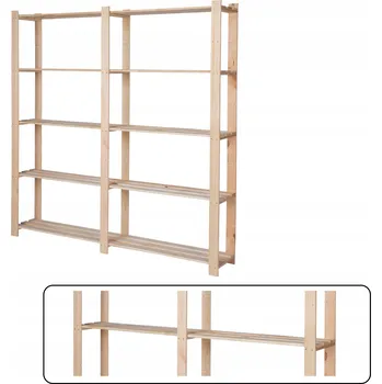 Dílenský regál Dřevěný skladový regál Stolmak 3 police 170 x 26,5 cm, nosnost 50 kg na polici