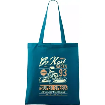Go Kart Racer - Taška bavlněná - 42 x 38 cm ( Petrolejová )
