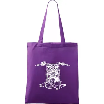 Biker Motorcycle motorka - Taška bavlněná - 42 x 38 cm ( Fialová )
