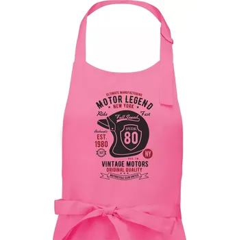 Kuchyňská zástěra Motor Legend Helmet - Dámská zástěra na vaření - Univerzální velikost ( Růžová )