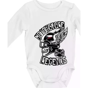 Czech Motorcycle legends - Body kojenecké s dlouhým rukávem - Dlouhý r. do 3 měs ( Bílá )