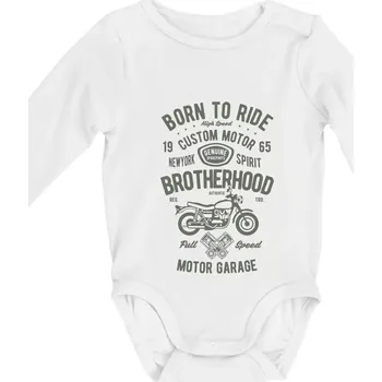 Kojenecký body Motorcycle Brotherhood - Body kojenecké s dlouhým rukávem - Dlouhý r. do 3 měs ( Bílá )