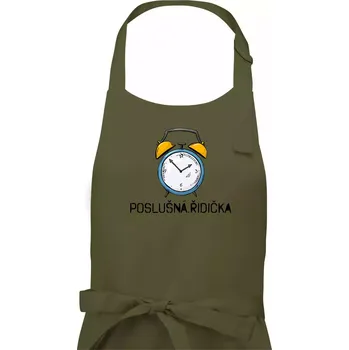 Kuchyňská zástěra Poslušná řidička - Dámská zástěra na vaření - Univerzální velikost ( Khaki )