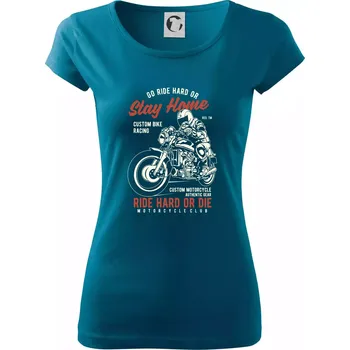 Dámské oblečení Go Ride Hard - Dámské triko Pure - S ( Petrolejová )