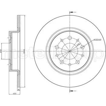 Brzdový kotouč TARCZA HAM.FIAT 500L 12- TYL