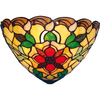 Stojací lampa Clayre & Eef - Nástěnná lampa Tiffany FLOWERS 5LL-8841