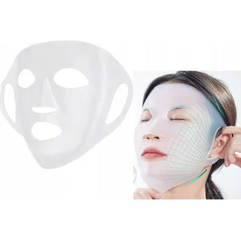 Pleťová maska Silikonová Maskovací Maska na Obličej pro lepší vstřebávání Bílá
