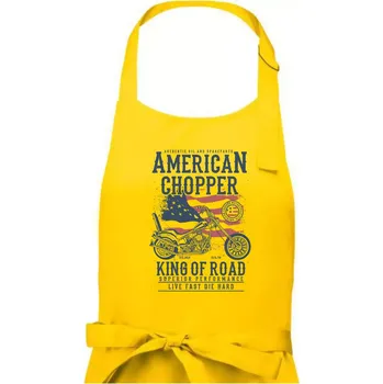 Kuchyňská zástěra American Chopper - Dámská zástěra na vaření - Univerzální velikost ( Žlutá )