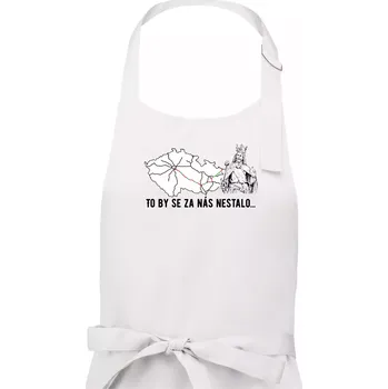 Kuchyňská zástěra D1 - to by se za nás nestalo - Pánská zástěra na vaření - Univerzální velikost ( Bílá )