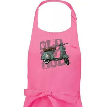 Kuchyňská zástěra Scooter olive - Dámská zástěra na vaření - Univerzální velikost ( Růžová )