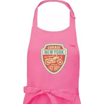 Kuchyňská zástěra Garage New York - Pánská zástěra na vaření - Univerzální velikost ( Růžová )