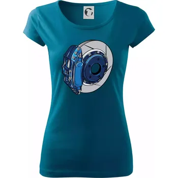 Auto kotoučová brzda - Dámské triko Pure - L ( Petrolejová )