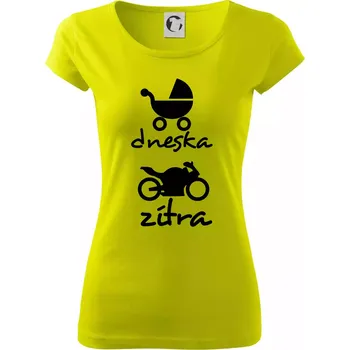 Dámské tričko Dnes zítra silnice - Dámské triko Pure - S ( Limetková )