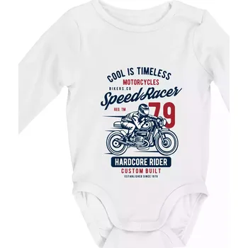 Speed Racer Motorcycles - Body kojenecké s dlouhým rukávem - Dlouhý r. do 3 měs ( Bílá )