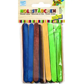 Dřívka od zmrzliny - 50 ks - barevné