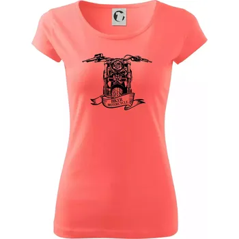 Dámské tričko Biker Motorcycle motorka - Dámské triko Pure - XS ( Korálová )
