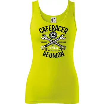 Dámské tričko Caferacer Reunion - Dámské tílko - M ( Limetková )