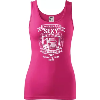 Dámské tričko Nesnáším být sexy - Kamioňák ERB - Dámské tílko - M ( Purpurová )