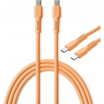 Datový kabel Kabel Colorum USB-C - USB-C 1,8 m oranžový