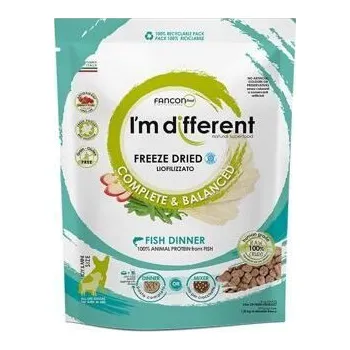 Pamlsek pro psa I´M DIFFERENT Fish DINNER, mrazem sušené raw krmivo s rybou, 156 g