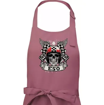 Kuchyňská zástěra Motorkář eso - Pánská zástěra na vaření - Univerzální velikost ( Starorůžová )
