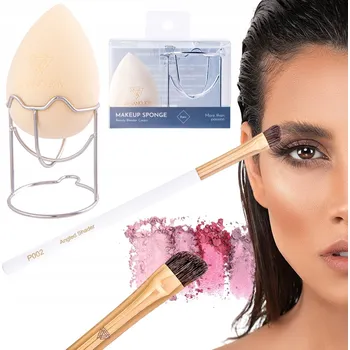 Kosmetický štětec Štětec na stínování a roztírání + Houbička na make-up