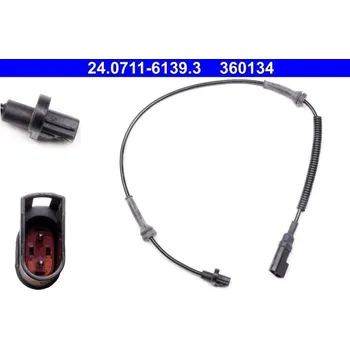 Přislušenství brzdového systému Snímač, počet otáček kol ATE 24.0711-6139.3