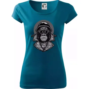 Dámské tričko Motorkář gorila - Dámské triko Pure - XL ( Petrolejová )