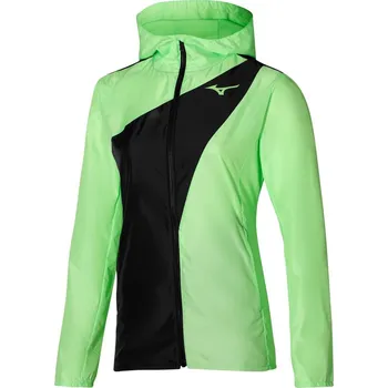 Dámská mikina Mizuno Release Hooded Jacke - Techno Green/Black Velikost: XS
