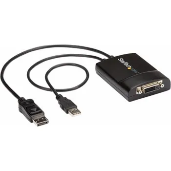 Video kabel StarTech DVI-D - DisplayPort + USB-A AV adaptér černý (DP2DVID2)
