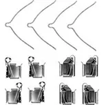 Sada příslušenství, obložení kotoučové brzdy RAP BRAKES R-U0196