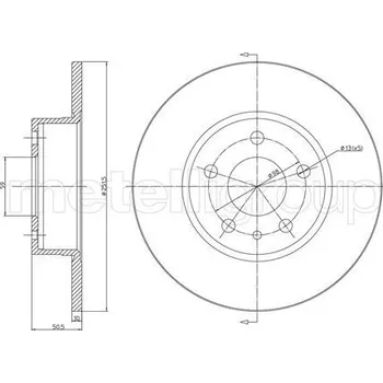 Brzdový kotouč TARCZA HAM.ALFA 156 1,9JTD 97-02 TYL