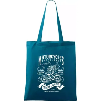Motorcycles speedlands - Taška bavlněná - 42 x 38 cm ( Petrolejová )