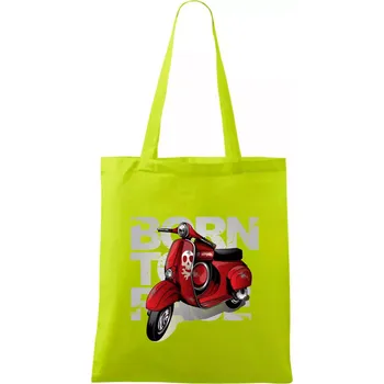 Scooter born to ride red - Taška bavlněná - 42 x 38 cm ( Limetková )