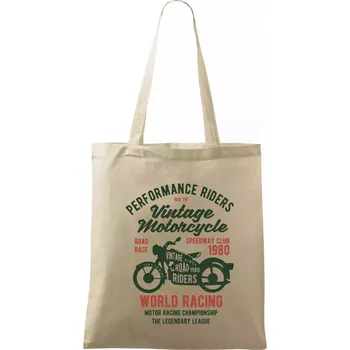 Nákupní taška Vintage Motorcycle - Taška bavlněná - 42 x 38 cm ( Naturální )