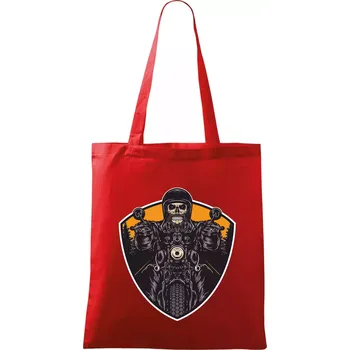 Nákupní taška Road runner lebka - Taška bavlněná - 42 x 38 cm ( Červená )