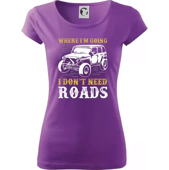 Dámské tričko Neřešim cesty - Dámské triko Pure - XS ( Fialová )