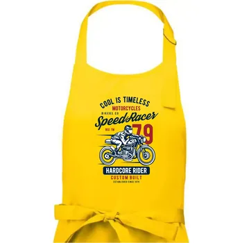Kuchyňská zástěra Speed Racer Motorcycles - Dámská zástěra na vaření - Univerzální velikost ( Žlutá )