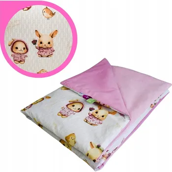 Dětská deka Dětská deka 75x100 Letní Králíčci Růžová/Růžová Bavlna/Velvet