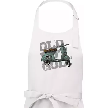 Kuchyňská zástěra Scooter olive - Dámská zástěra na vaření - Univerzální velikost ( Bílá )