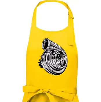 Kuchyňská zástěra Car turbo - Pánská zástěra na vaření - Univerzální velikost ( Žlutá )