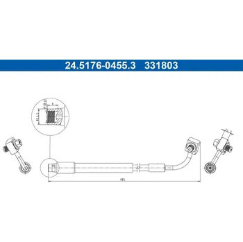 Brzdová hadice Brzdová hadice ATE 24.5176-0455.3