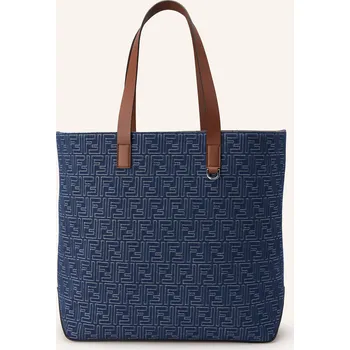 Kabelka Fendi Pánský Shopper Medium, tmavě modrá, one size