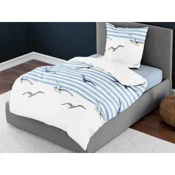 Povlečení Bierbaum krepové povlečení 3833 Seagull 140x200/70x90 cm