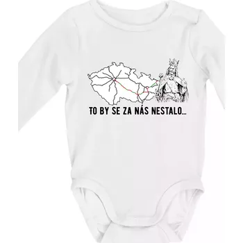 Kojenecký body D1 - to by se za nás nestalo - Body kojenecké s dlouhým rukávem - Dlouhý r. 3-6 měs ( Bílá )